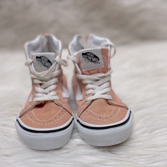 Vans SK8-Hi Zip Sneakers Girls Salmon/True White Sz 11.5 - Picture 2 of 8